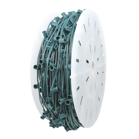 Holiday Bright Lights Holiday Bright Lights LED C7 String Socket Light Cord on Reel 500 ft. C7500GC-12A